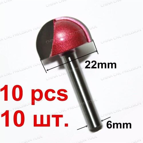 6mm*22mm,Freeshipping CNC solid carbide End Mill,tungsten steel woodworking insert router bit,wood tools,Round Bottom Milling