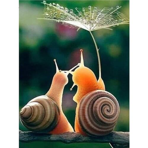 AB Diamond new Diamond Embroidery couple Snails 5D DIY cross Stitch Full Square round Rhinestone mosaic painting arts