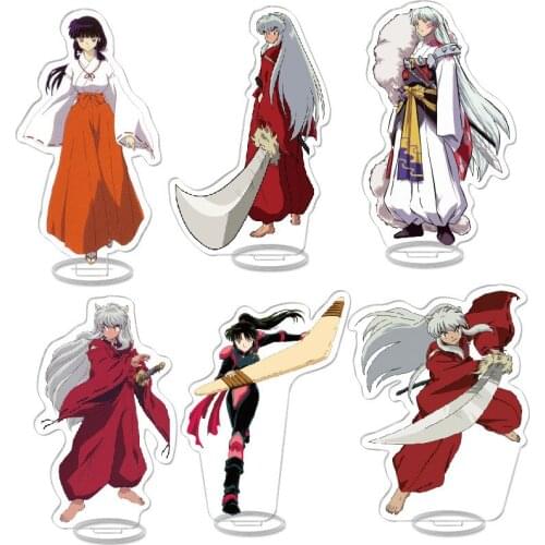 Anime Inuyasha Acrylic Stand Figure Sesshoumaru Miroku Kikyou Creativity Desktop Standing Plate Model Toy