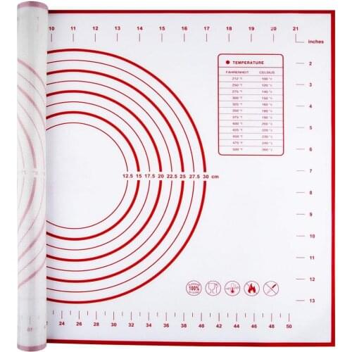 Non-Stick Silicone Baking Mat Heat Resistance Table Placemat Pad Pastry Board Rolling Dough Mats with Measurement Oven Liner