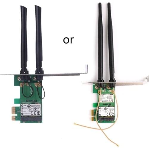 AR9281 Desktop Wireless Wifi PCI-E Card Adapter 300M Double Undetachable Antenna