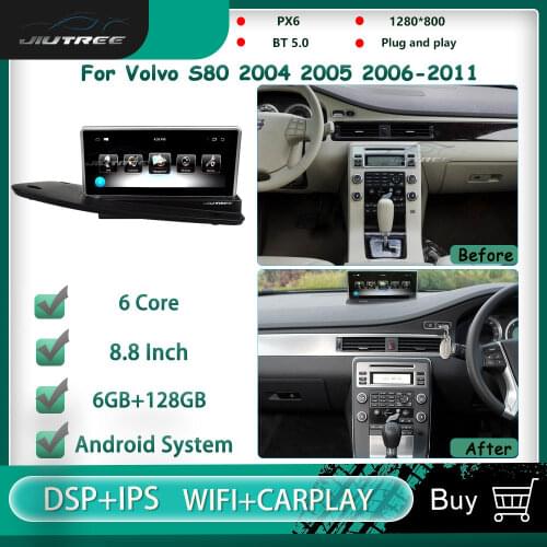 2din Android car autoradio for Volvo S80 2004-2011 Tesla style car radio multimedia player GPS DVD player 2 din stereo receiver