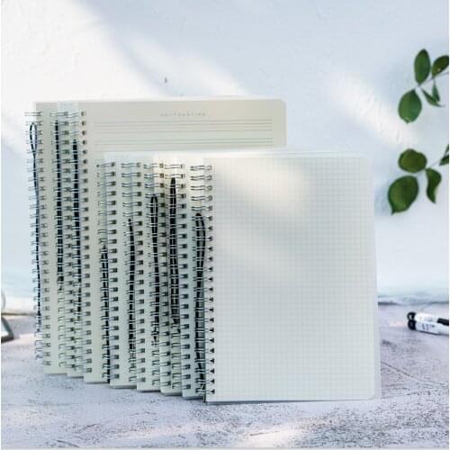 A5 B5 Hardcopy Spiral Notebook Diary Dots English Words Lines PP Students School Note Writing Pad