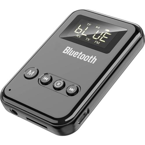 Bluetooth 5.0 Receiver Transmitter Stereo Music Car FM Transmitter Earphone Speaker Adapter Support TF Card