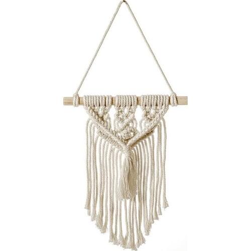 Bohemia Macrame Wall Hanging Tapestry Woven Wall Art Decorative Tapestry for Bedroom Living Room Wedding Home Decoration