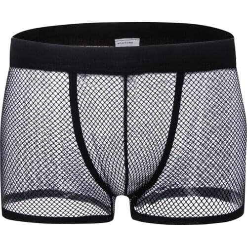 Men Boxer Underwear Boxers Mesh Breathable Comfortable Underpants Men Boxer Shorts Male Panties