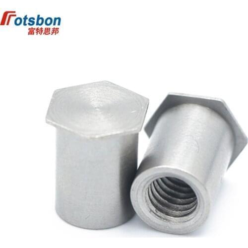 BSO-M3-10 Hex Rivet Blind Hole Threaded Standoffs Self Clinching Feigned Crimped Standoff Server Cabinet Sheet Metal Spacer PEM