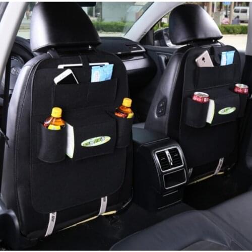 Car Seat Back Black Felt Organizer Bag Luggage Organizer Car Interior Goods Regulator Picker