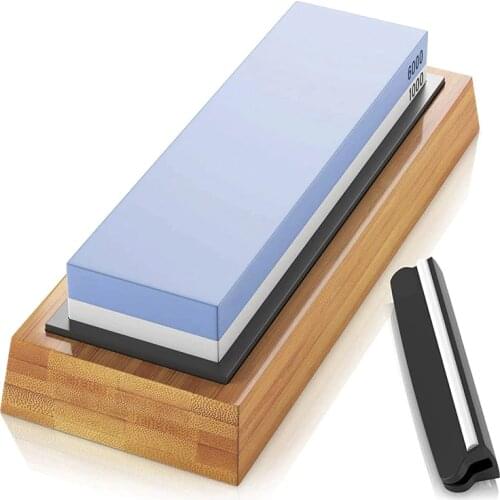 Knife Sharpener Stone Dual Side Whetstone Professional Kitchen 4 Stages Knife Sharpening Scissors Tungsten Diamond Ceramic Set