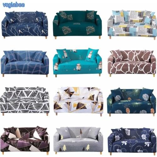 Elastic 1/2/3/4 Seater Sofa Cover Flower Printed Adjustable Corner Sofa Covers Extensible Adjustable Slipcover Stretch Protector