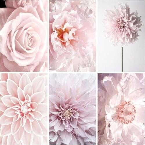 GatyztoryDecor For Home Coloring By Numbers Pink Flower Diy Painting By Numbers Wall Decorations Living Room Hand Painted Gift