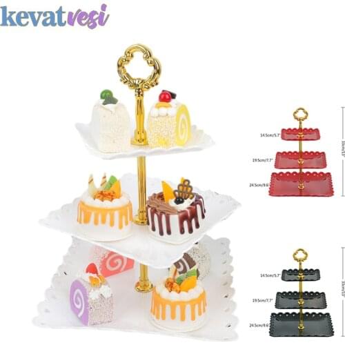 Creative Cake Stand Detachable European Three-layer Holiday Party Cake Stand Plate Dessert Holder Wedding Party Home Decor