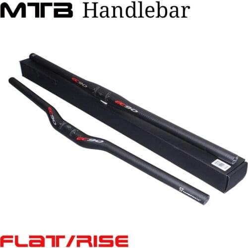 Light Weight Carbon MTBHandlebar Mountain Bicycle Bend Riser /Straight Flat Handlebar UDMatt 580mm - 760mm
