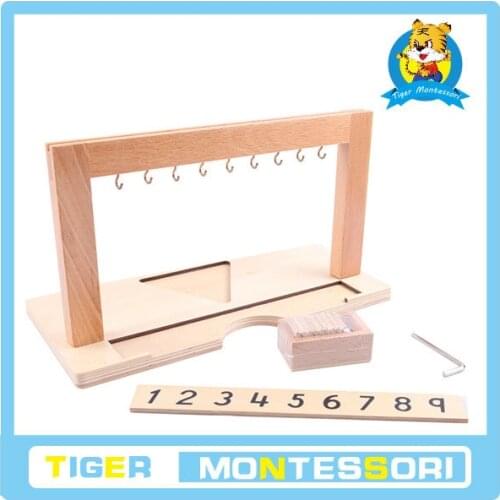 Montessori material mathematics Hanger for Color Bead Stairs toy