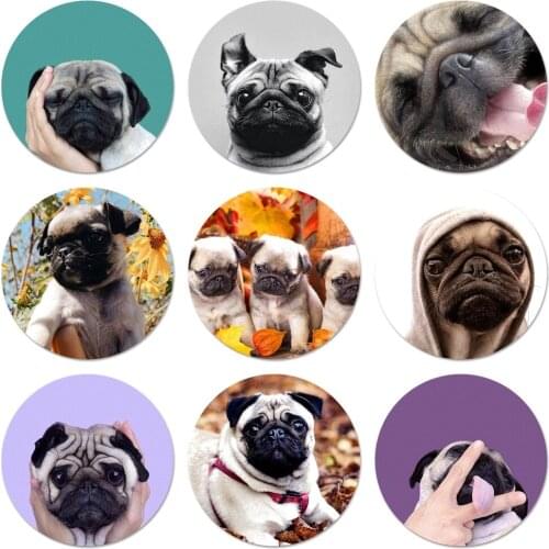Cute funny lovely pug dog Icons Pins Badge Decoration Brooches Metal Badges For Backpack Decoration