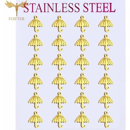 Cute Umbrella Small Stud Earrings Gold Color Waterproof Stainless Steel Accessories Sweet Fashion Girl Birthday Gift 2021