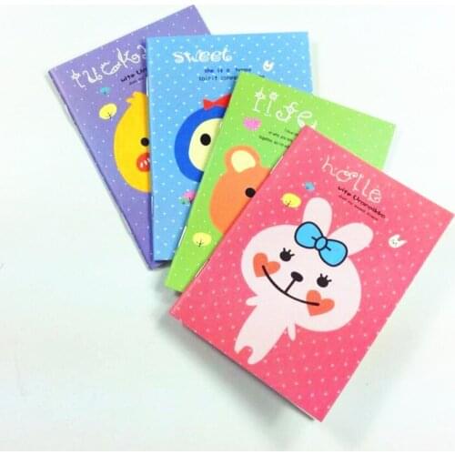 40pcs/lot New Animal design Mini notebook Diary Weekly Planner Notebook School Office Supplies Kawaii Stationery Free Shipping