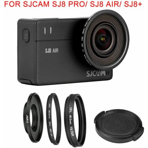 Lens Filter Protective Cap Set UV + CPL For SJCAM SJ8 Air Pro SJ8+ Action Camera