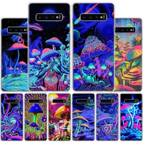 Weird Mushroom Psychedelic Cover Phone Case For Samsung Galaxy S10 S20 FE Ultra Note 10 9 8 S9 S8 Plus Pro Lite S7 S6 J4 J6 + Co