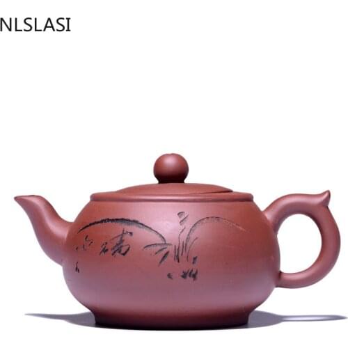 Authentic purple sand pot original mine purple mud large teapot antique kerb full manual large capacity household kettle