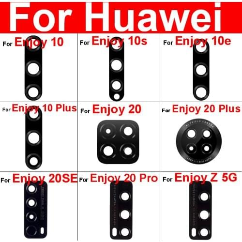 Back Camera Glass Lens For Huawei Enjoy 10 10S 10E 20 Z 5G Plus Pro Rear Camera Glass Lens With Adhesive Sticker Glue Repair