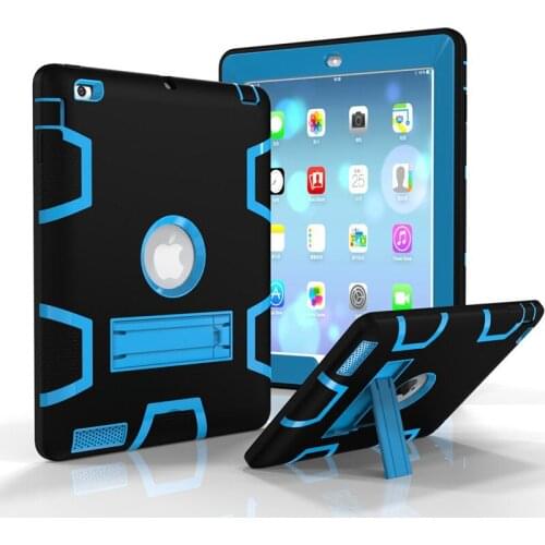 Heavy Duty Armour Cover (Silicone+PC) for iPad 2 3 4 Old Version Tablet Funda Capa Case for Kids+Screen + FilmPen