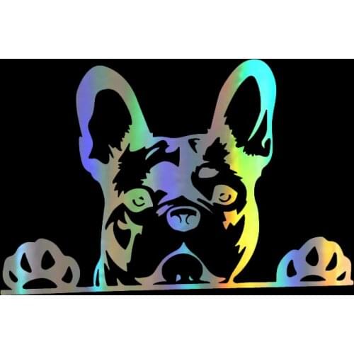 Dawasaru Creative Paws Up French Bulldog Car Sticker Personality Decal Motorcycle Auto Accessories Decoration PVC,15cm*10cm