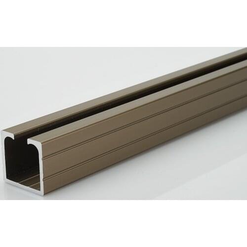 0.5m Aluminum alloy universal sliding door silent hanging rail electrophoresis champagne color rail hanging wheel track 2pcs