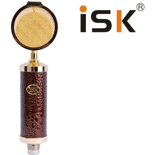Top quality ISK RM-18 pure gold-plated large sound head Condenser mic use for Studio stage performances PC recording