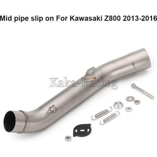 Z800 Stainless Steel Motorcycle Exhaust Muffler Mid link Pipe Adapter middle connect tube slip on for Kawasaki z800 2013-2016
