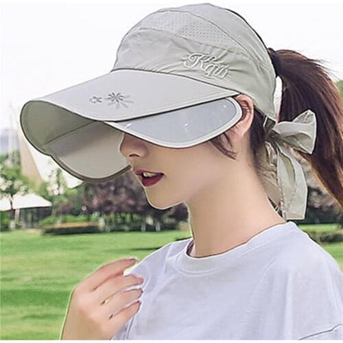 Sun Hats For Women UV Protect Visor Baseball Cap Beach Hat Summer Topless Cycling Fishing Sun Shade Caps With Elastic