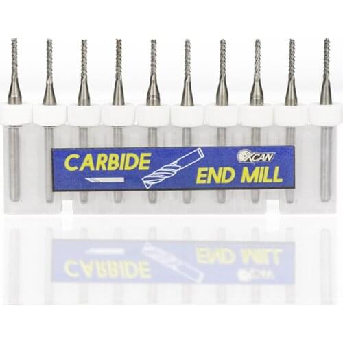 10pcs 0.5-1.7nn carbide pcb miling cut 3.175mm shank cnc engraving machine end mill