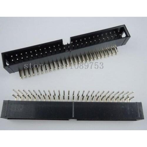 10pcs 2.54mm 2x25 50 Pin Right Angle Male Shrouded PCB Box header IDC Connector