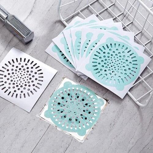 10 pcs Disposable Hair Anti-blocking Floor Drain Filter Sink Filter Net Toilet Sewer Hair Filter For Kitchen Bathroom