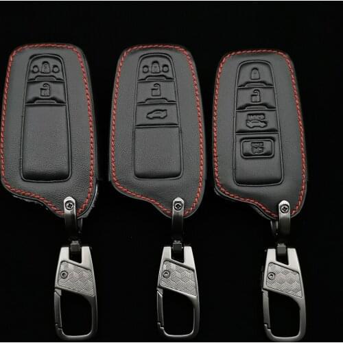 3 Styles Of Leather Protector Cover Case Remote Car Key for Toyota Camry 2018 2017 Aygo RAV4 Corolla 2018 CHR / C-HR Prius Prado