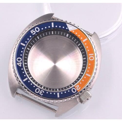 45mm silver watch case Fit japan NH35A NH36A NH35 NH36 movement