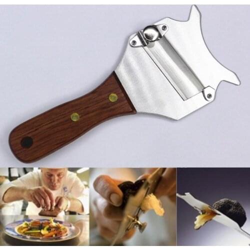 50pcs Stainless Steel Truffle Slicer Wood Handle Chocolate Shaver Knife for Cheese Grater Dessert Kitchen Tools SN1561