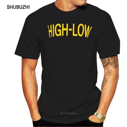 Kaiji High-Low T shirt kaiji anime cosplay pachinko gambling high low text motivational yellow