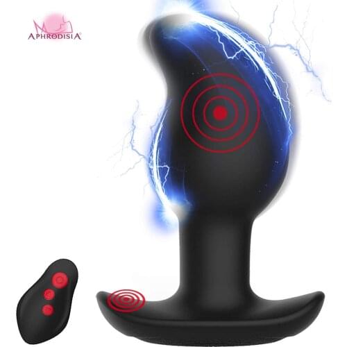 APHRODISIA Electric Shock Anal Plug Anal Prostate Vibrators Vibration Massager Electric Stimulation Butt Plug Vibrating Plug