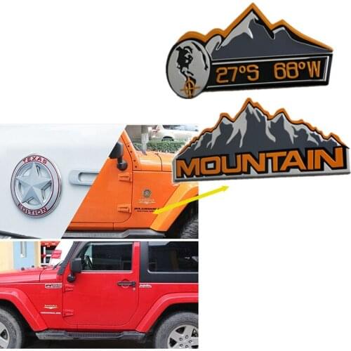 Car Mountain Peak Metal Sticker Emblems For Hyundai Solaris Tucson 2016 I30 IX35 I20 Accent Santa Fe Citroen C4 C5 C3 C2