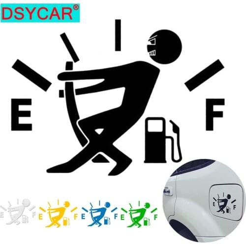 DSYCAR Funny Gas Gauge Fuel Gauge Decal Sticker Waterproof Scratch Car Sticker Tank Reflective Sticker Vinyl Car Decal Sticker
