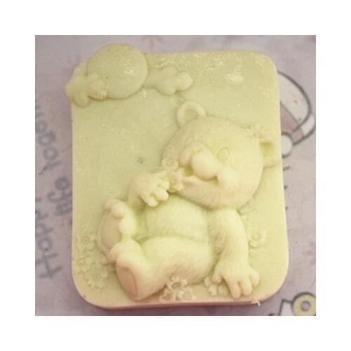 Mold/C175 soap handmade soap mold/silicone mold/soap die/silica gel soap die bear in the sunshine