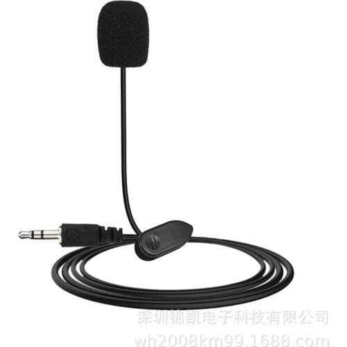 Mini Lavalier Mic Tie Clip Microphones Smart Phone Recording PC Clip-on Lapel Support Speaking Singing Speech High Sensitivity