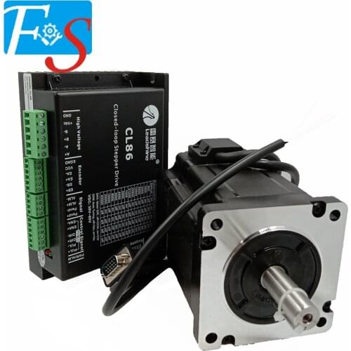 Leadshine NEMA 34 2 phase 8N.m closed loop stepper motor 86CME80 + CL86 losed Loop Servo Driver For CNC Router Engraving Milling