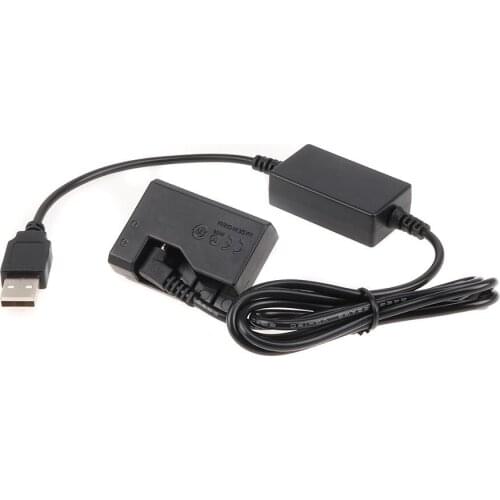 LP-E10 Dummy Battery Adapter DC Coupler 5V 2A USB Cable for Canon EOS 1100D 1200D 1300D 1500D 3000D