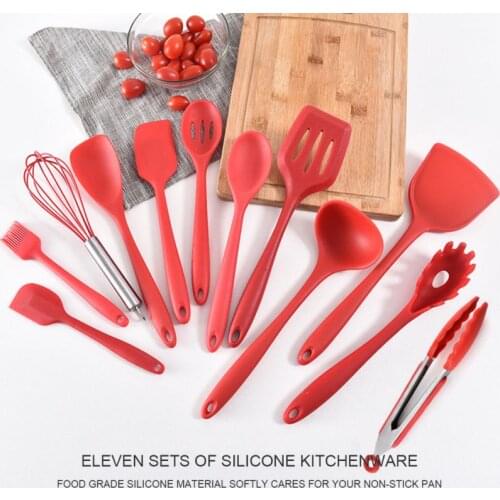 10pcs/set Silicone Kitchen Cooking Utensils Tools Set Non-stick Spatula Shovel Baking Kitchenware Cookware Kitchen Gadgets