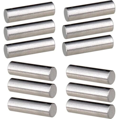 Pack of 12 Alnico 5 Pickup Polepiece Cylinder Magnet Slug Rods for Electric Guitar Replacement