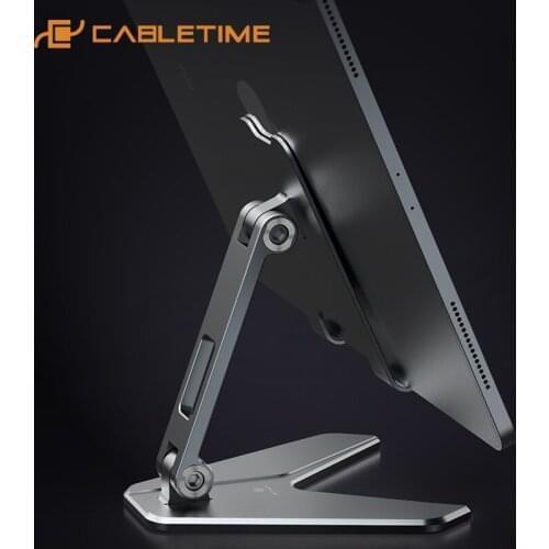 CABLETIME Tablet Stand iPad Foldable Holder Height Adjust for iPad Pro Phone Bracket Portable Stand C407