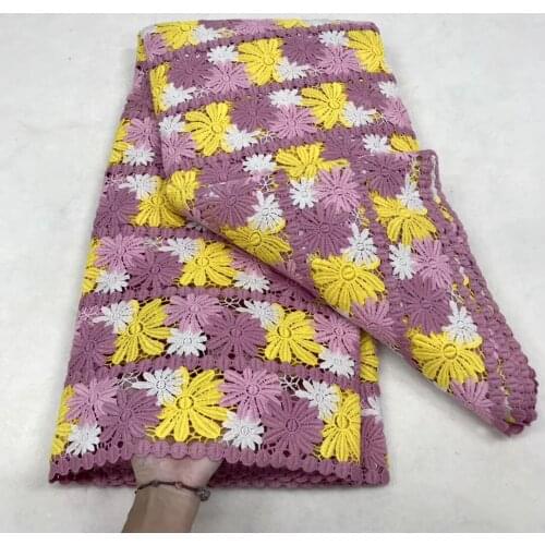 Pro top guipure lace very soft African cord fabric neat embroidery Nigeria Ghana Dubai celebration costume J4279