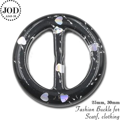 Size:25,30mm Round Sequins Scarf Adjust Buckle for Clothing Decorative T-shirt Shoes Garment Accessories Knot Tri-Glides JODc